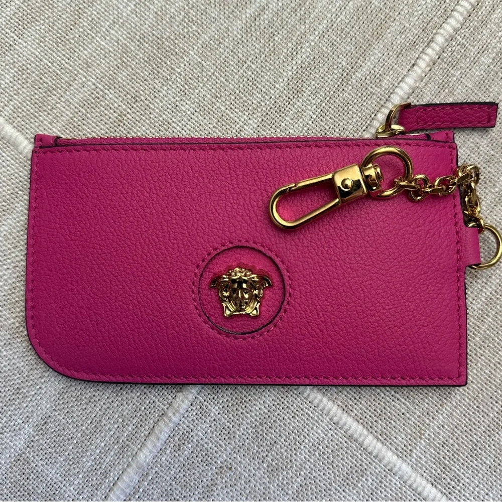 New Versace Pink Card Holder Key Case